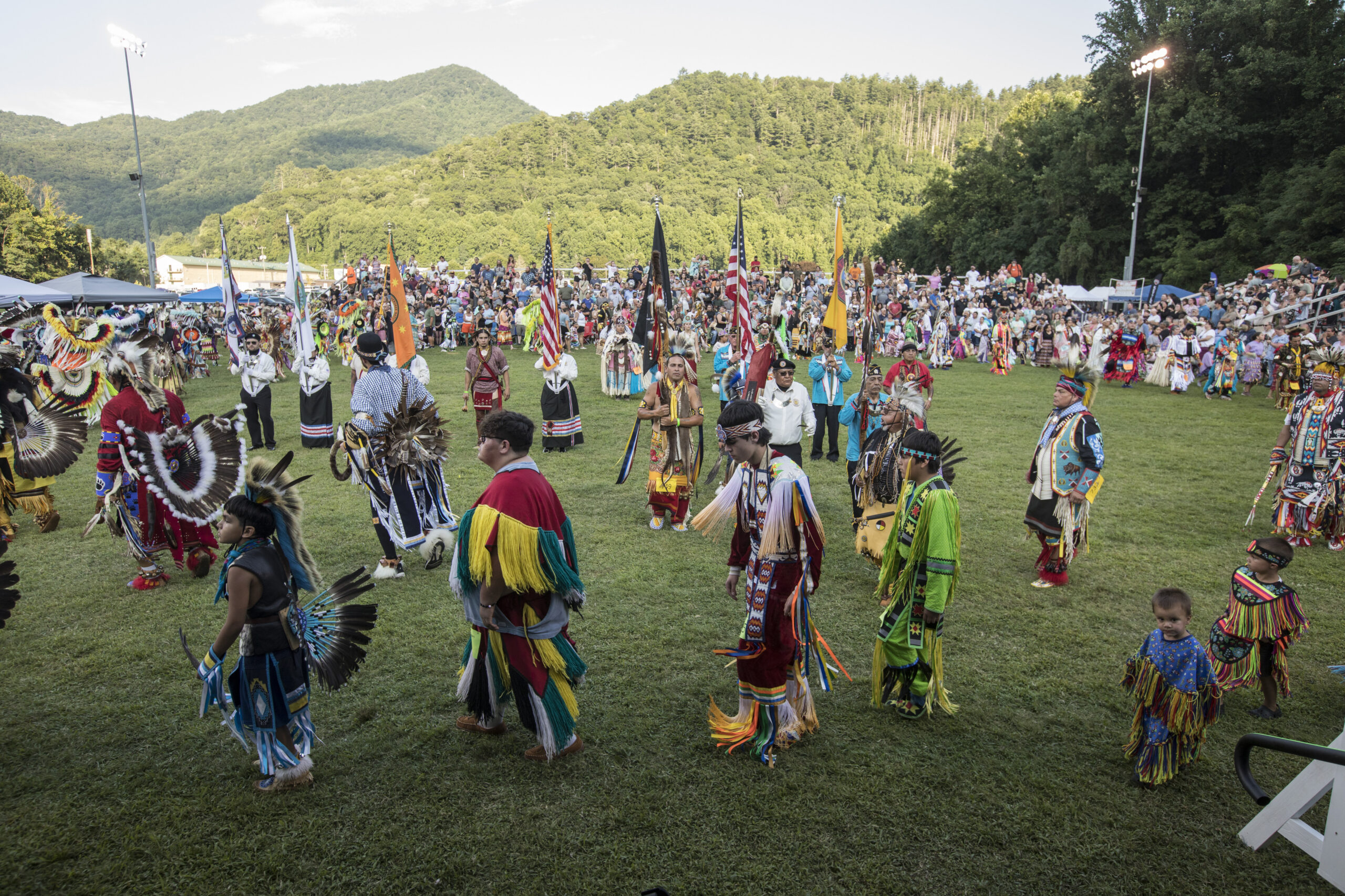 annual pow wow held in cherokee, n.c.