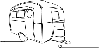 camper line drawing