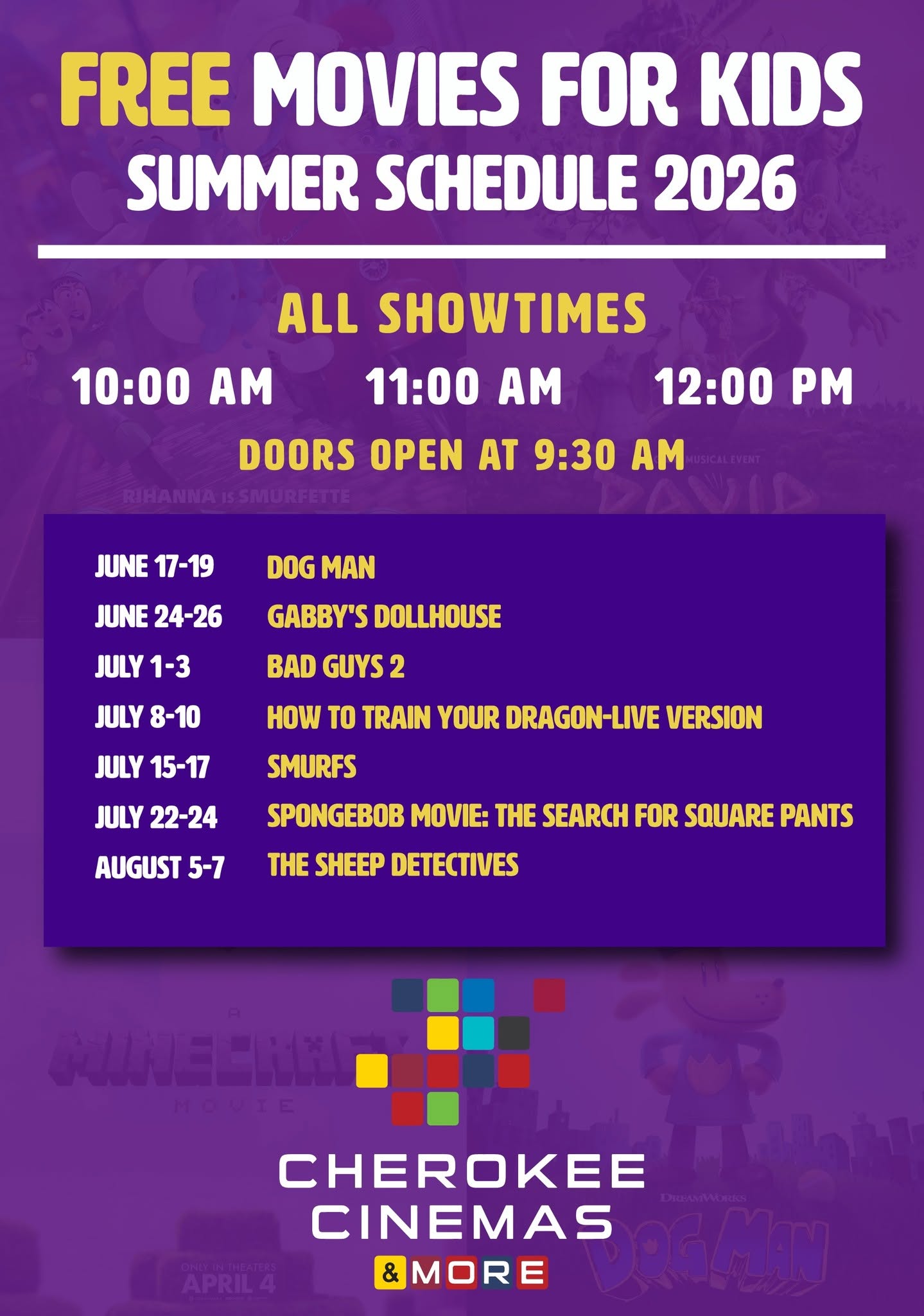 cherokee cinemas free movies