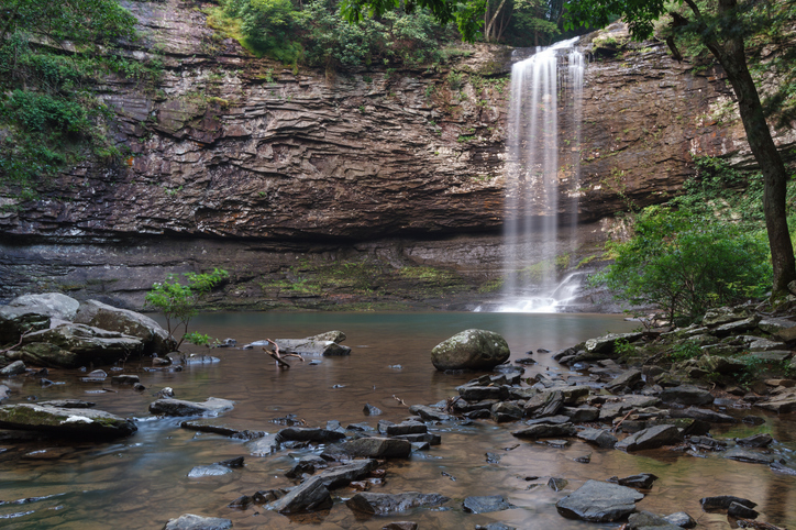 cherokee falls at cloudland canyon state park in georgia