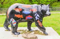 Cherokee Bear Sculpture fish bear