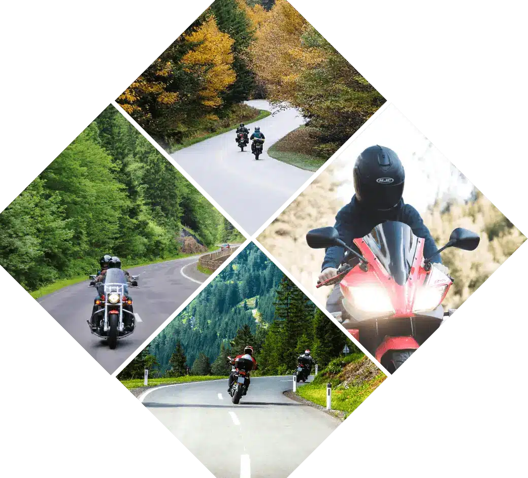 motorcycle riders collage