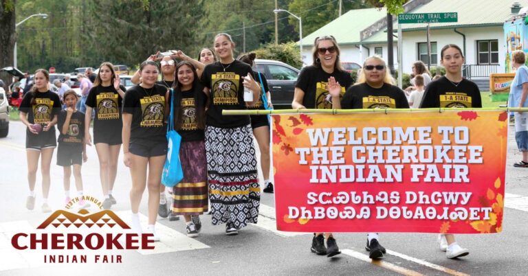 parade day at the cherokee indian fair