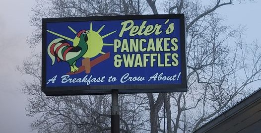 peters pancake and waffles signage
