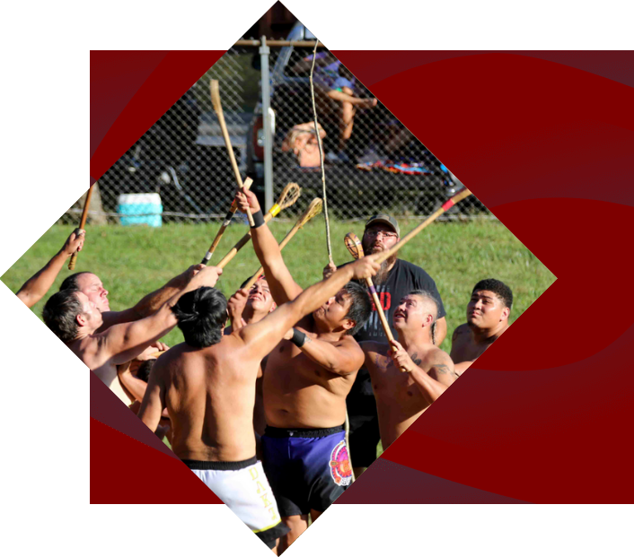 People in Cherokee playing a game of Stickball